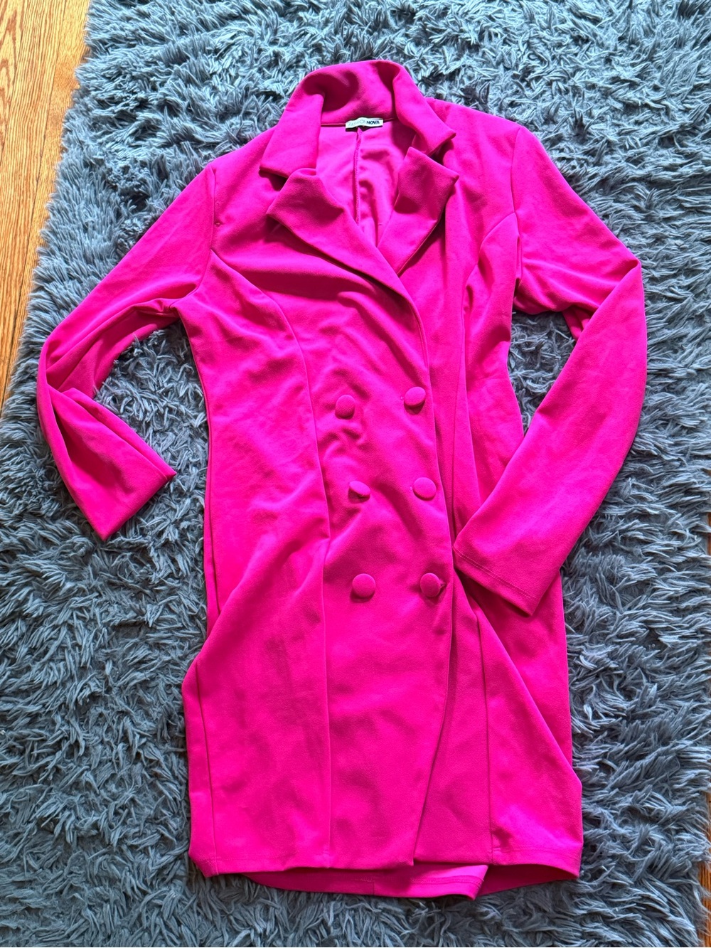 Hot Pink Blazer Mini Dress